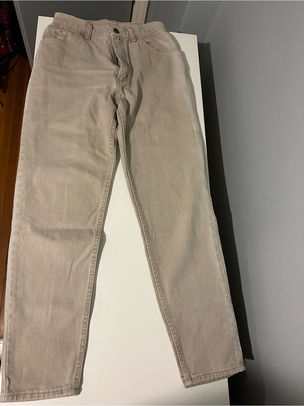 Women’s Vintage Wrangler Beige Straight-Leg Jeans